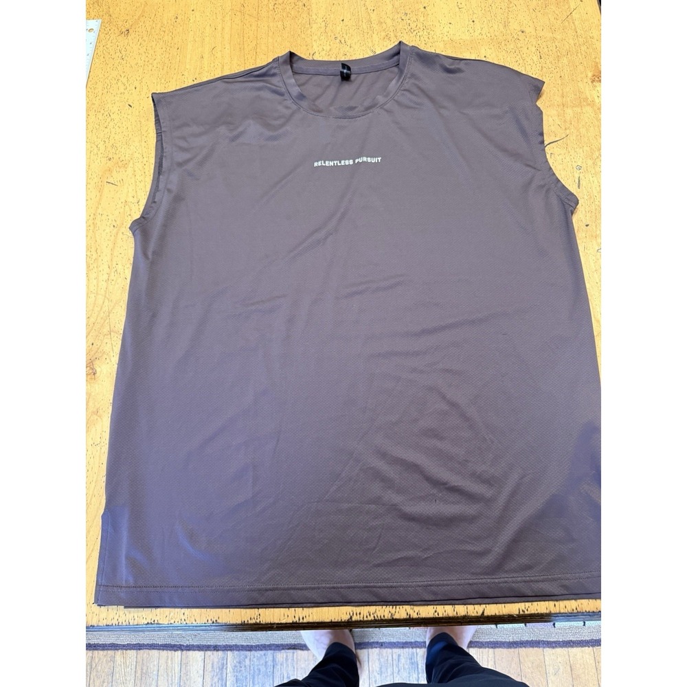 ASRV Tank Top Mens Large Maroon  Relentless Oversized Tee Performance DSG-0663